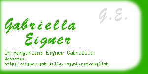 gabriella eigner business card